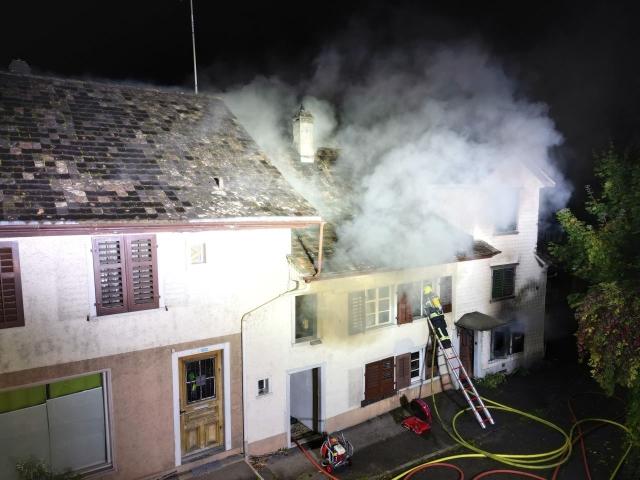Weinfelden: Brand in einem Reiheneinfamilienhaus